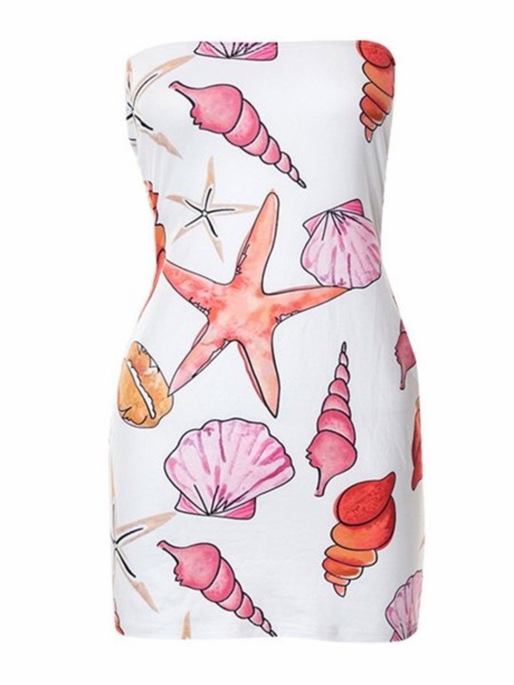VRG GRL seashell strapless dress